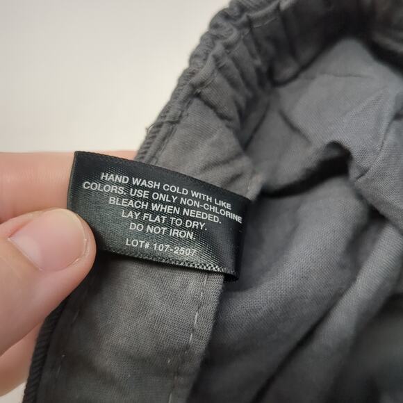 Mixit Cadet Army Cap Gray One Size Stretchable Rhinestone Flower Blank - Picture 10 of 10